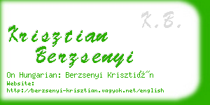 krisztian berzsenyi business card